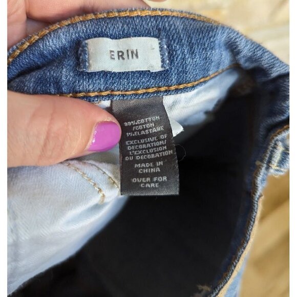 Abercrombie & Fitch Medium Wash Erin Straight Leg Jeans Women's Size 6L - Picture 4 of 4